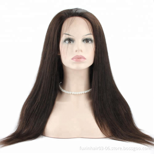 Custom qingdao crochet human hair virgin lace front water wave full lace wig